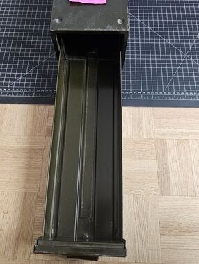 Vintage Green Army Metal Index Library Apothecary Drawers Industrial #6